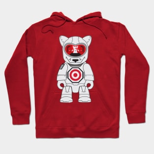 Funny Bullseye Dog Robot Team Member Hoodie